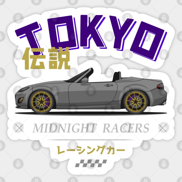 Tuner Silver NC Miata Roadster JDM Sticker by GoldenTuners